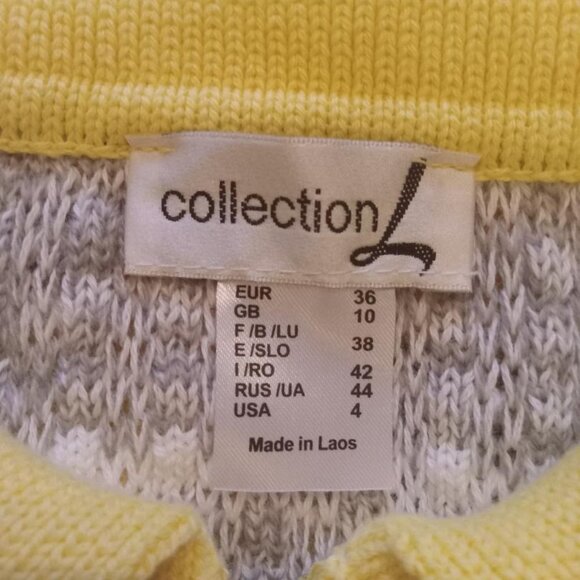 Yellow/Gray sweater - size 4 NWOT - Picture 4 of 4